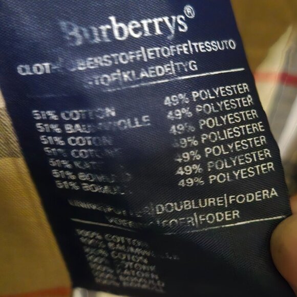 Burberrys London Vintage Classic Black Nova Check Trench Coat Size 12 - Picture 8 of 9